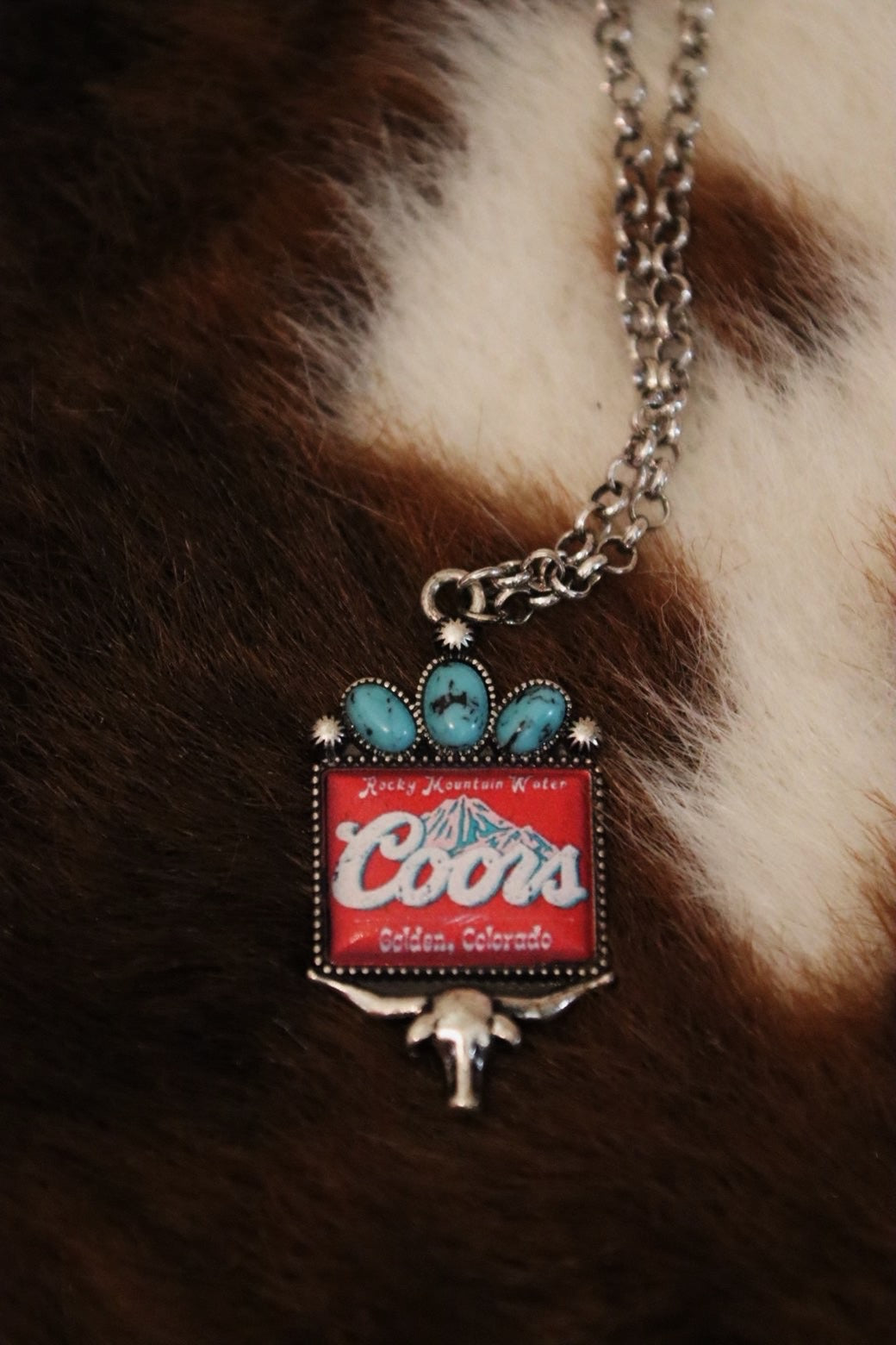 Longhorn Coors Water Pendant Necklace