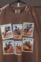 Western Postage Collage Tee
